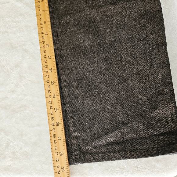 Old Navy High-Waisted Shine OG Loose Jeans Black Metallic Shimmer Size 14 - Picture 14 of 15